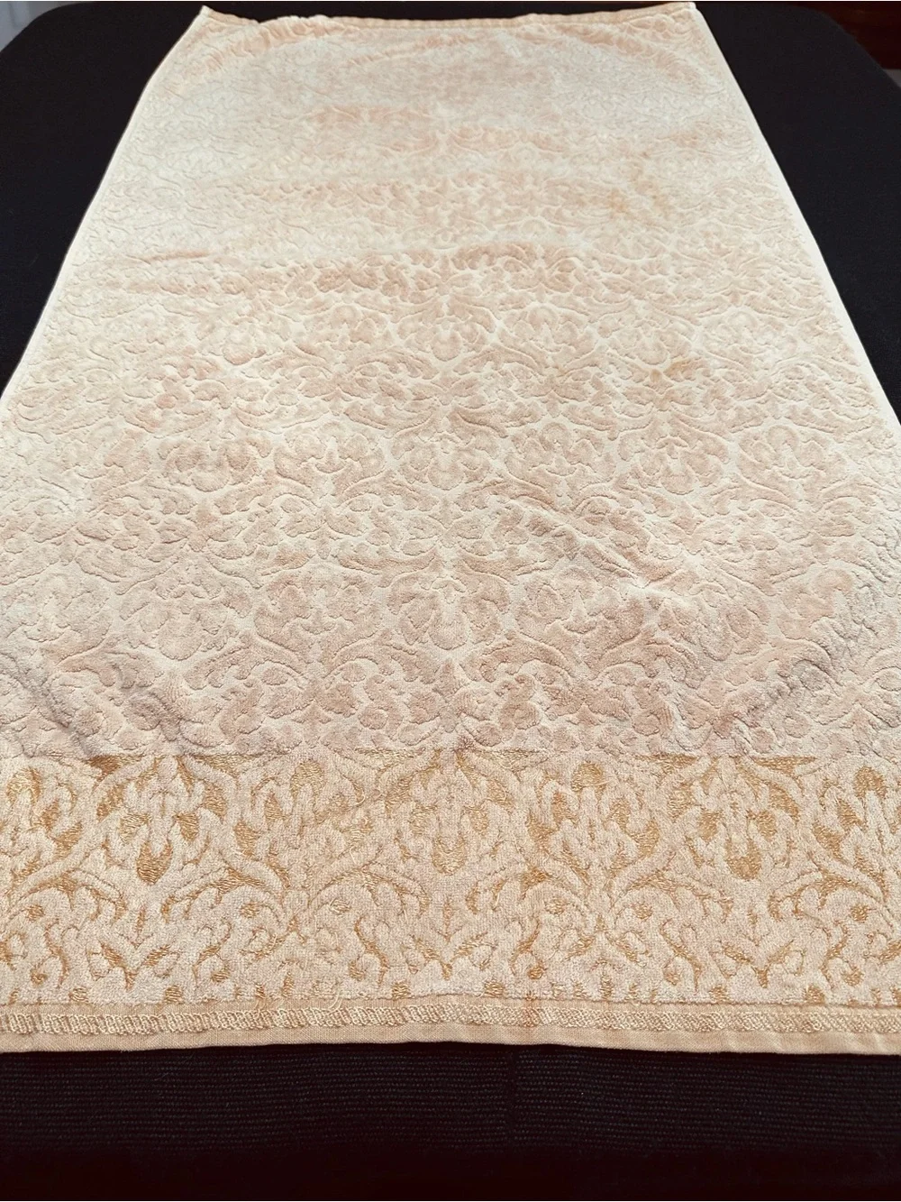 Bianca Exclusive VINTAGE Bath Towels (2) & Hand Towel Set in Champagne & Gold